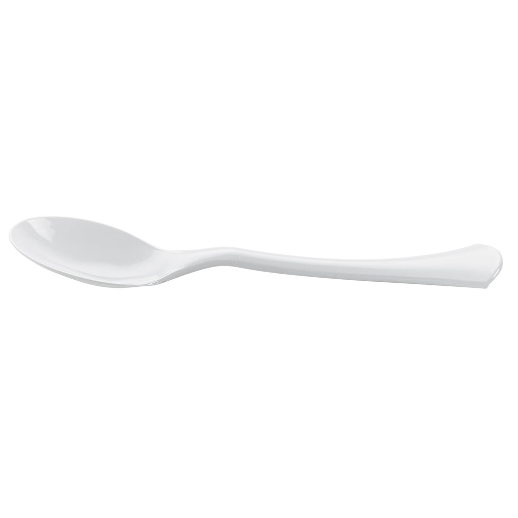 Cater Tek White Plastic Serving Spoon - 9 3/4" - 100 count box
