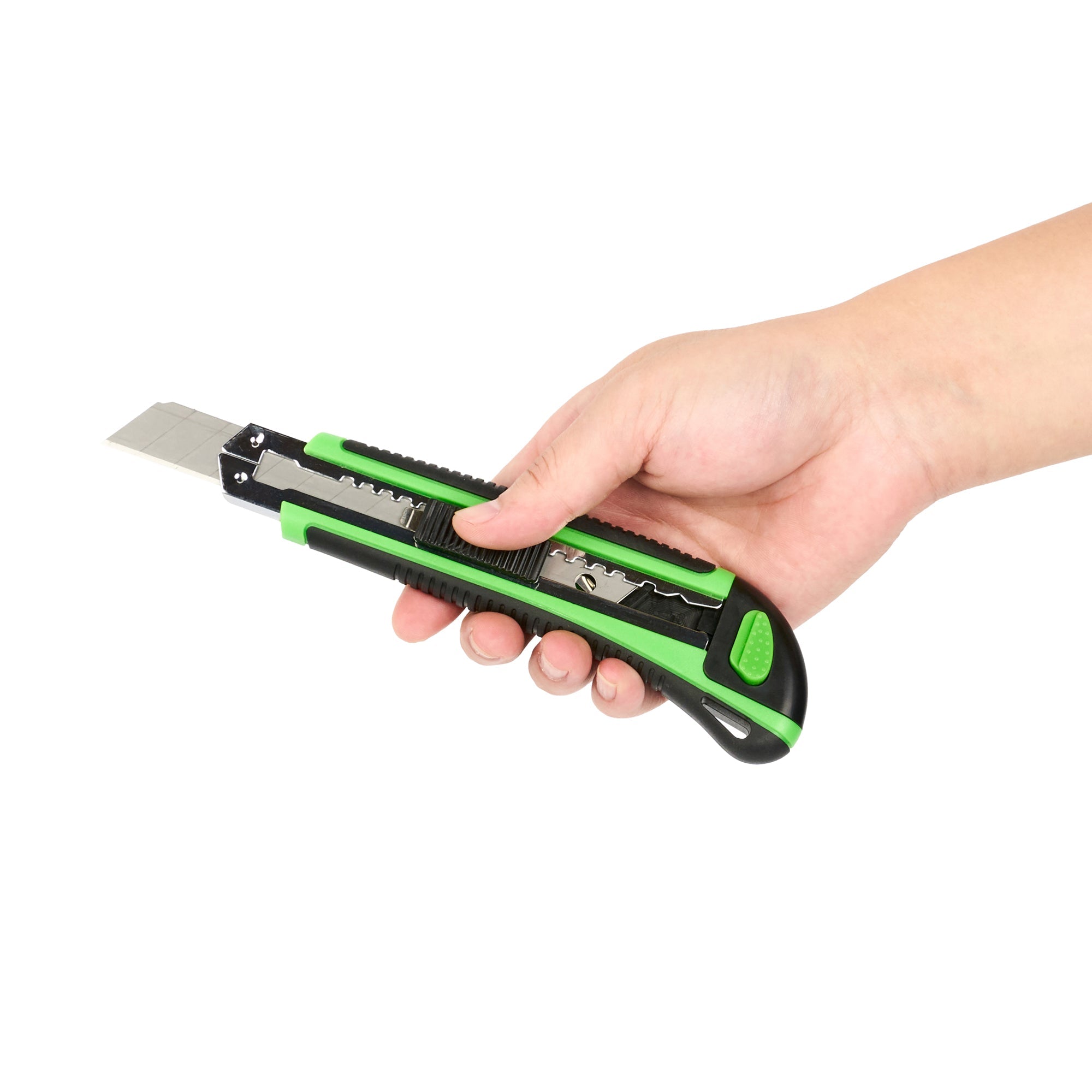 Handy Tek Green Snap Off Blade Knife - Anti-Slip Handle - 6 3/4" - 1 count box