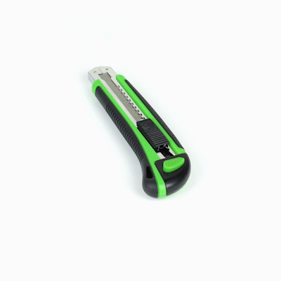 Handy Tek Green Snap Off Blade Knife - Anti-Slip Handle - 6 3/4" - 1 count box
