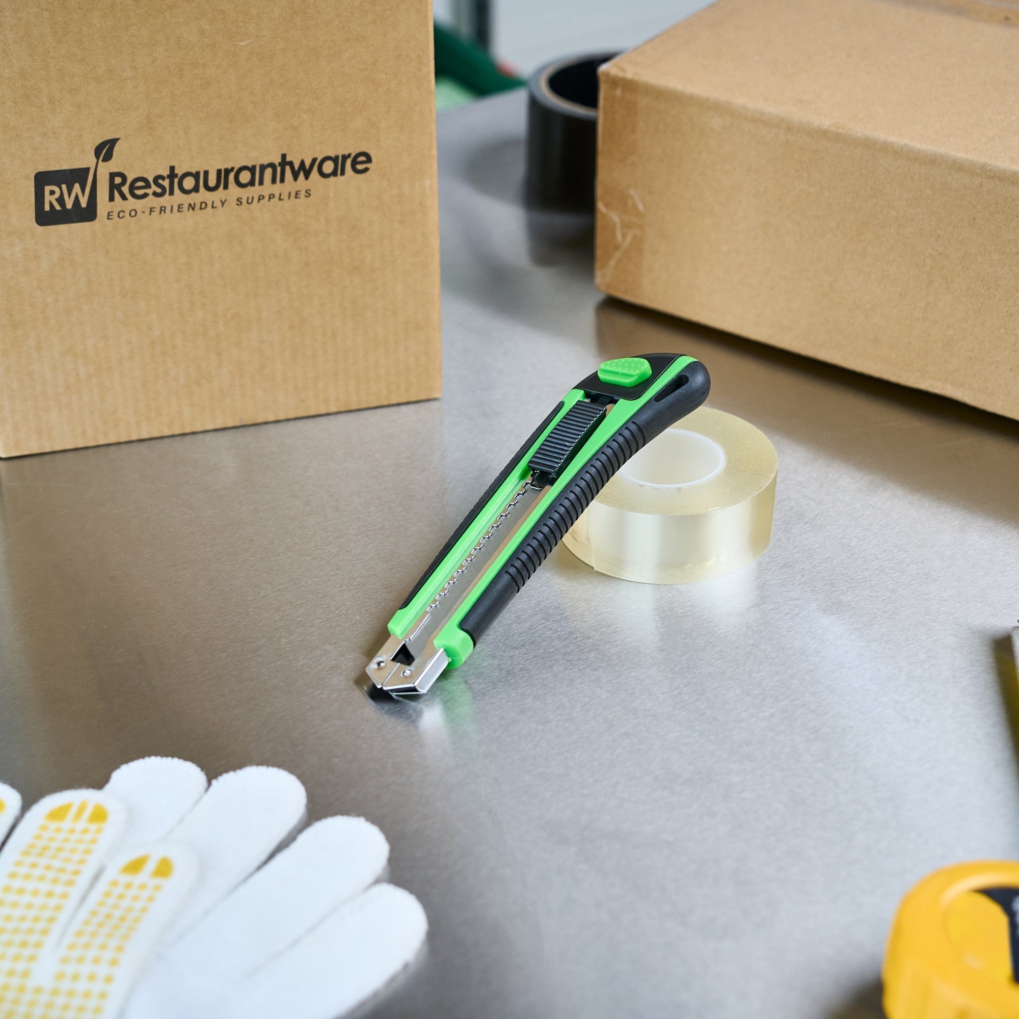Handy Tek Green Snap Off Blade Knife - Anti-Slip Handle - 6 3/4" - 1 count box