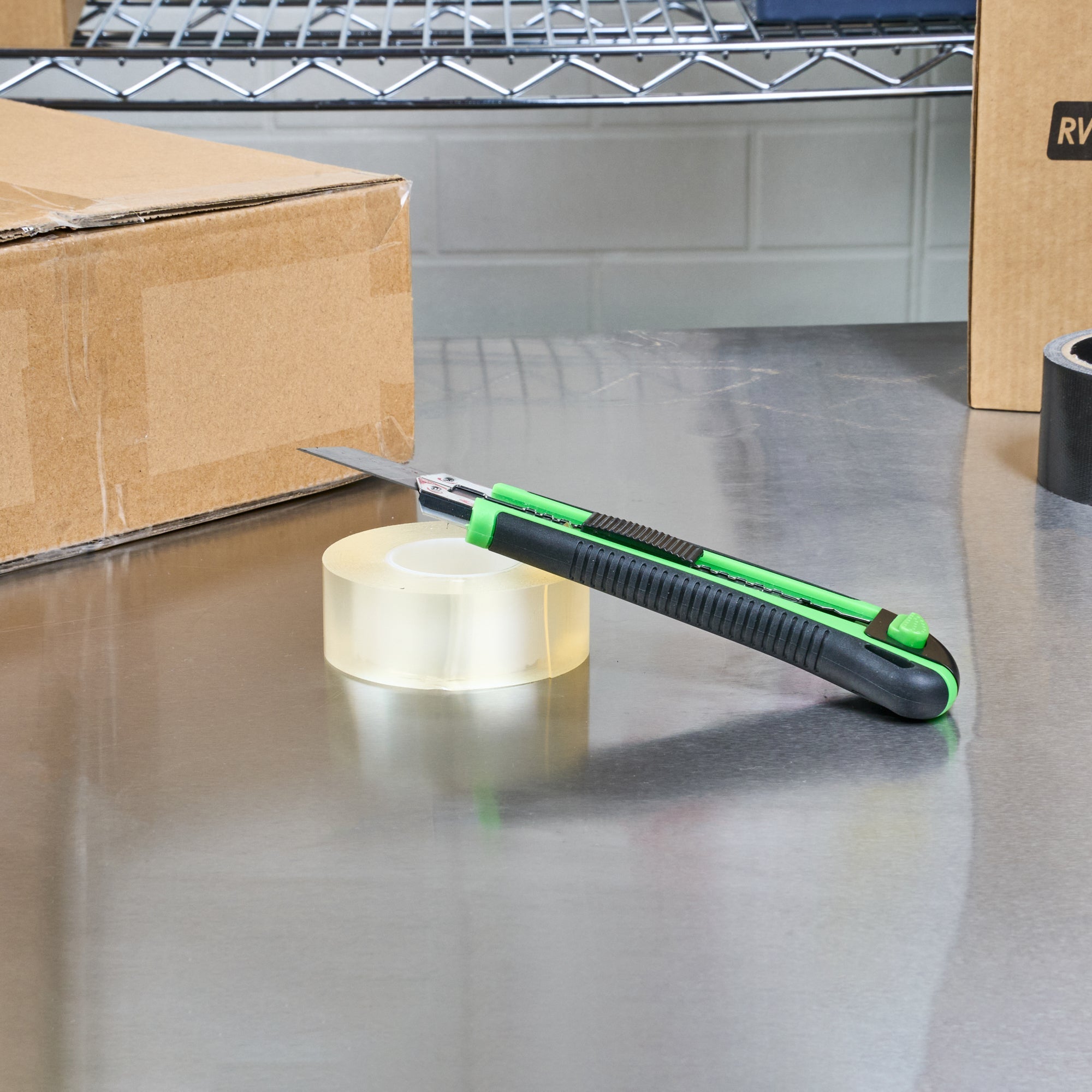 Handy Tek Green Snap Off Blade Knife - Anti-Slip Handle - 6 3/4" - 1 count box