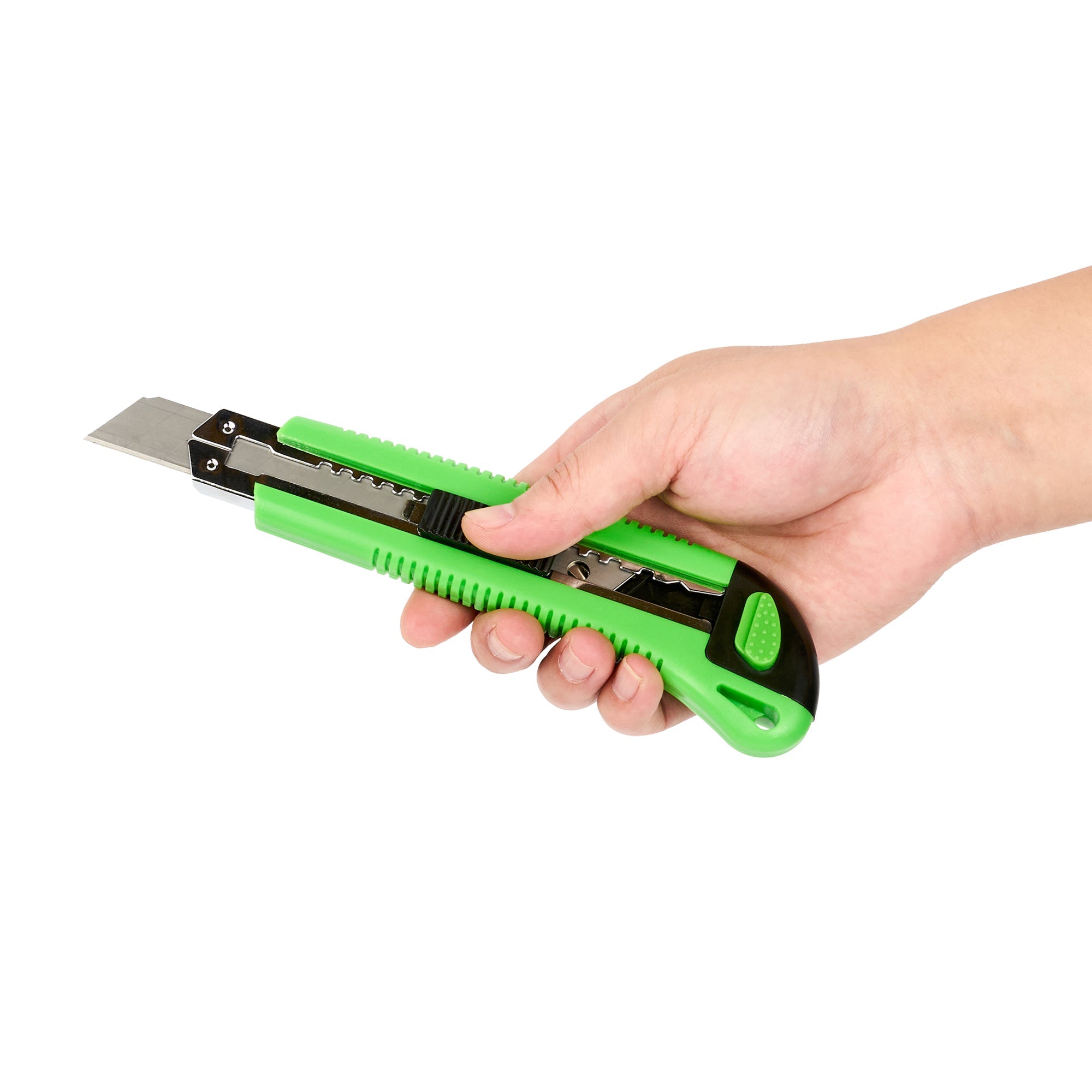 Handy Tek Green Snap Off Blade Knife - 6 3/4" - 12 count box