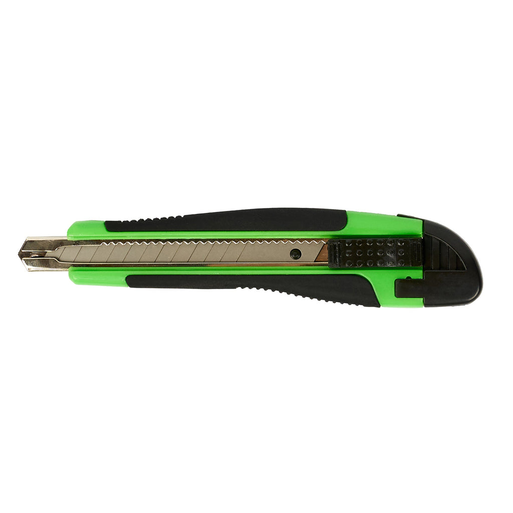 Handy Tek Green Snap Off Blade Knife - Anti-Slip Handle - 5 1/4" - 1 count box