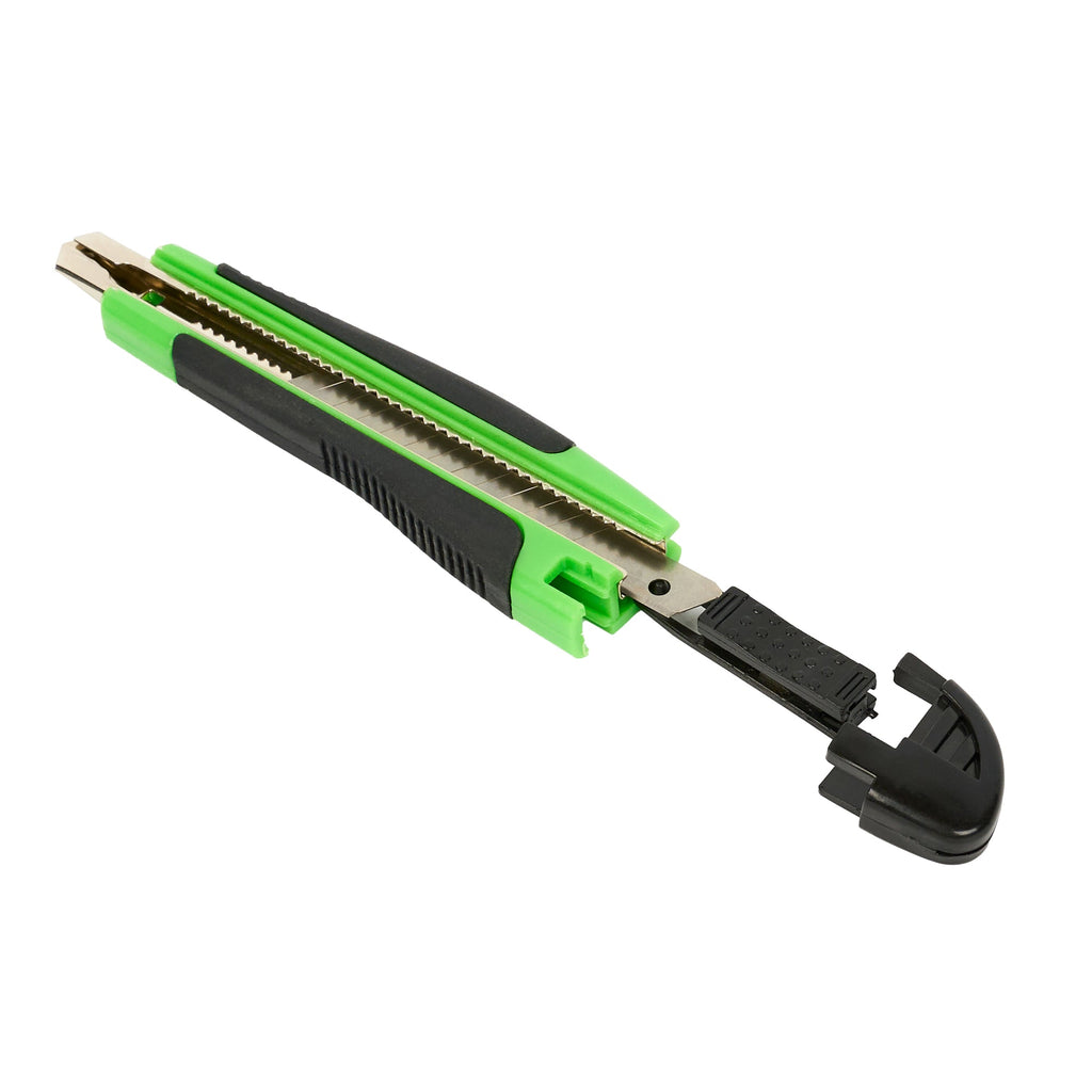 Handy Tek Green Snap Off Blade Knife - Anti-Slip Handle - 5 1/4" - 1 count box