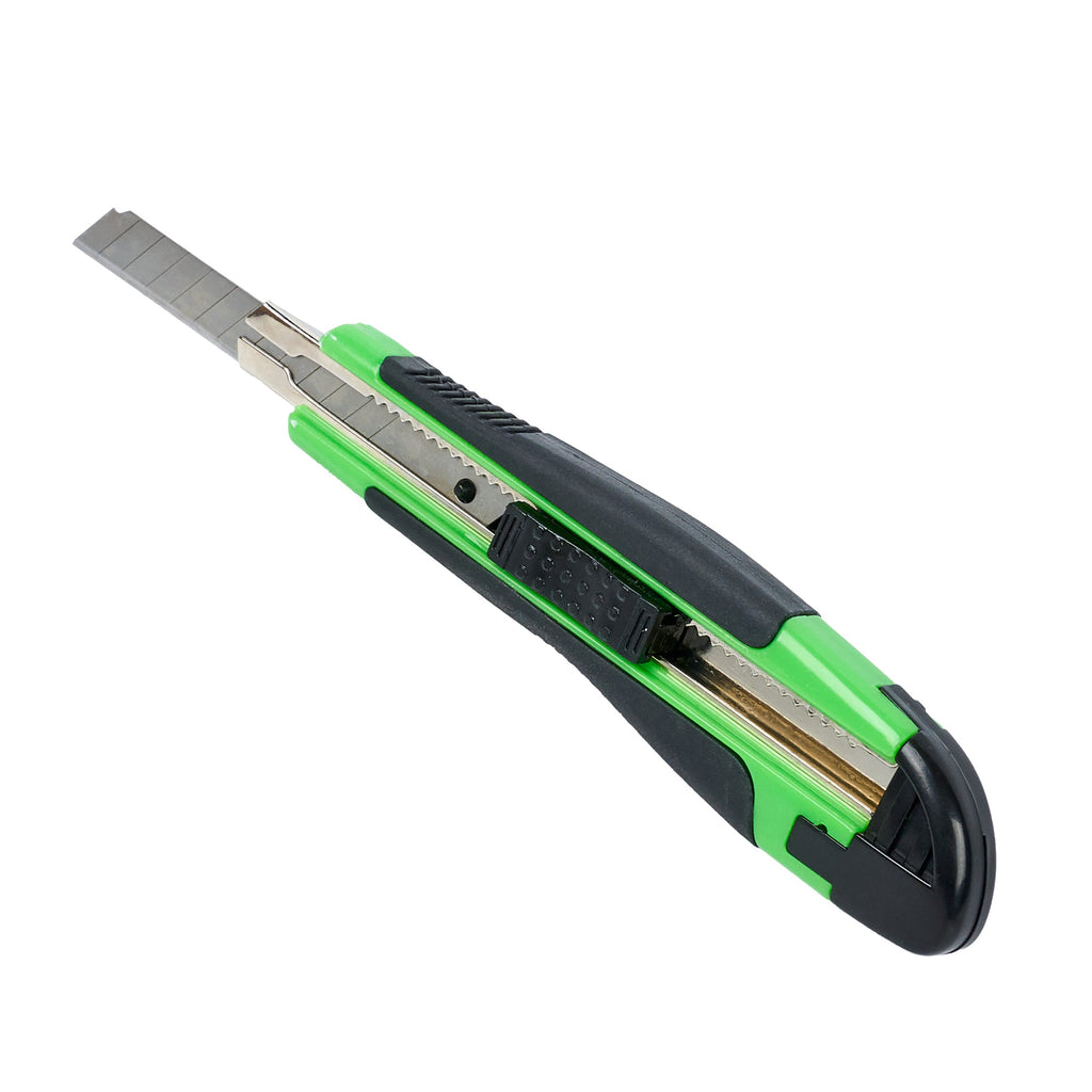 Handy Tek Green Snap Off Blade Knife - Anti-Slip Handle - 5 1/4" - 1 count box