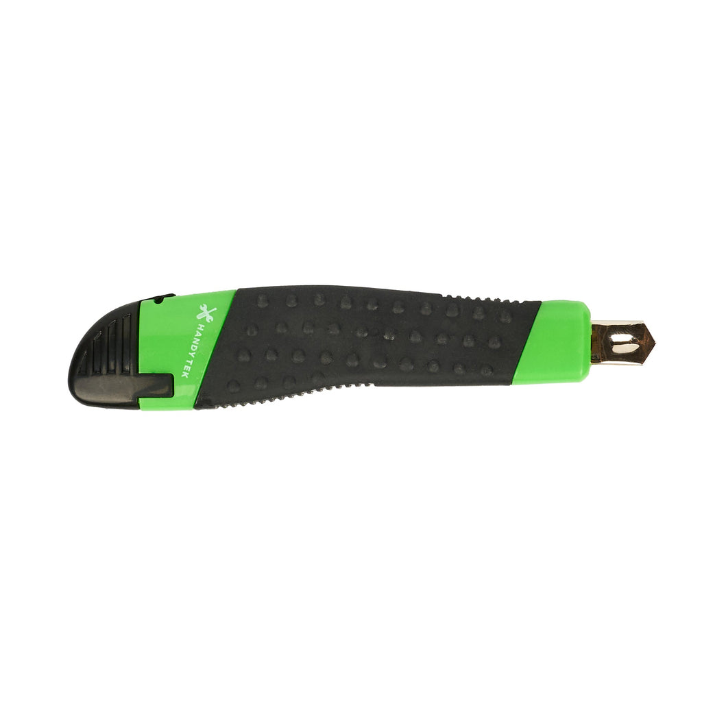 Handy Tek Green Snap Off Blade Knife - Anti-Slip Handle - 5 1/4" - 12 count box