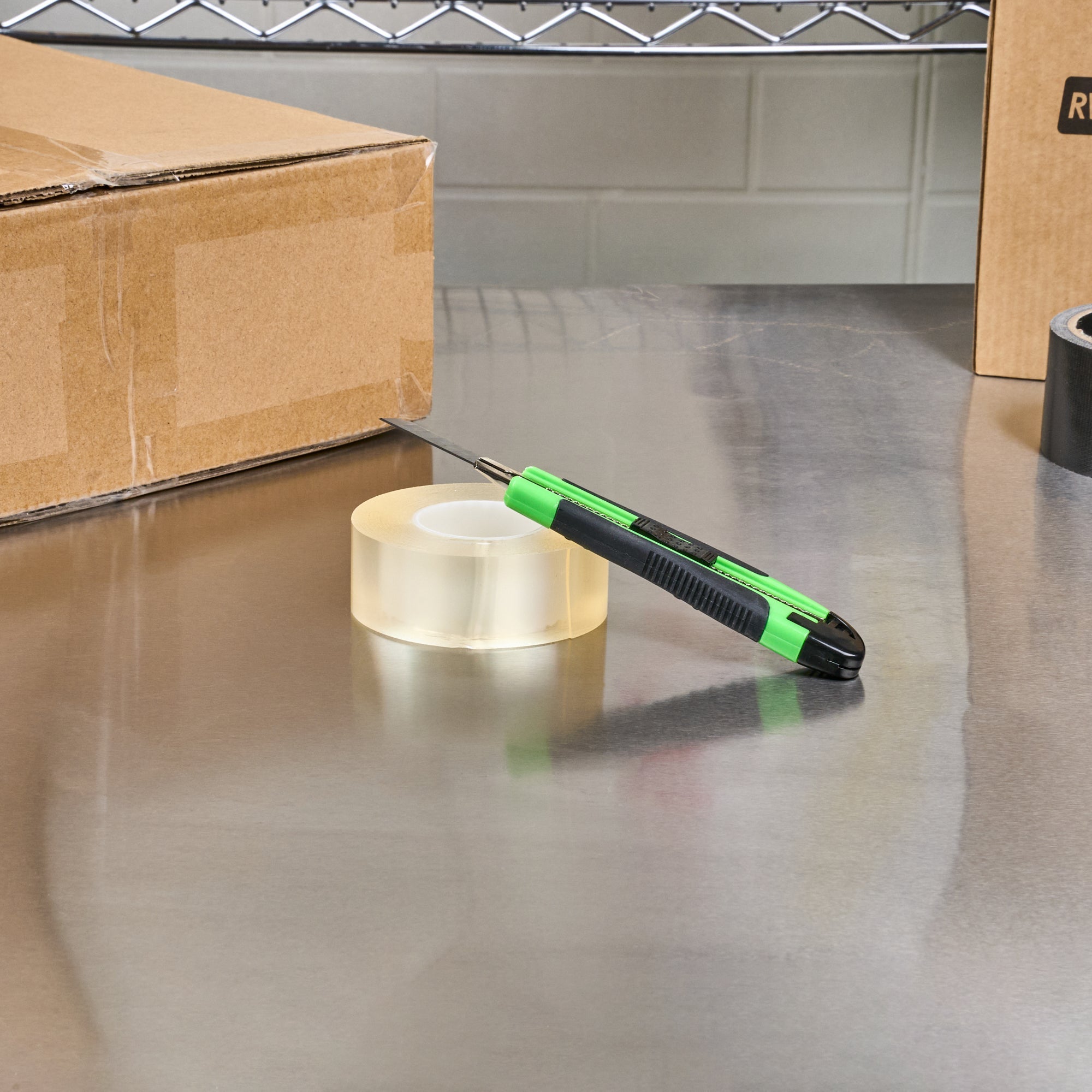 Handy Tek Green Snap Off Blade Knife - Anti-Slip Handle - 5 1/4" - 12 count box