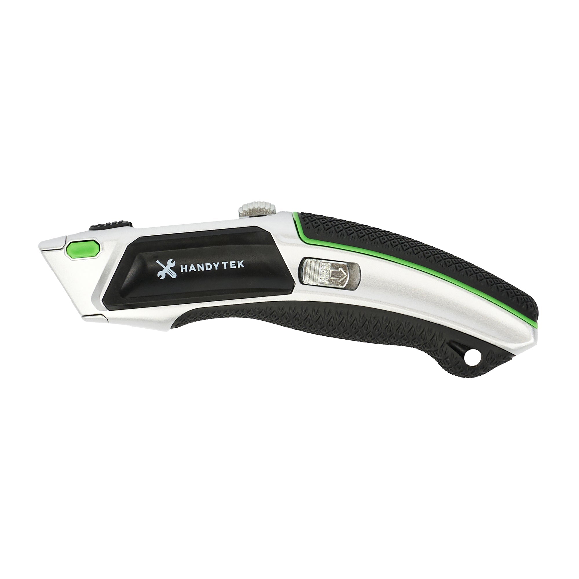Handy Tek Silver Auto-Loading Utility Knife - Quick Change, Heavy Duty - 7" - 1 count box