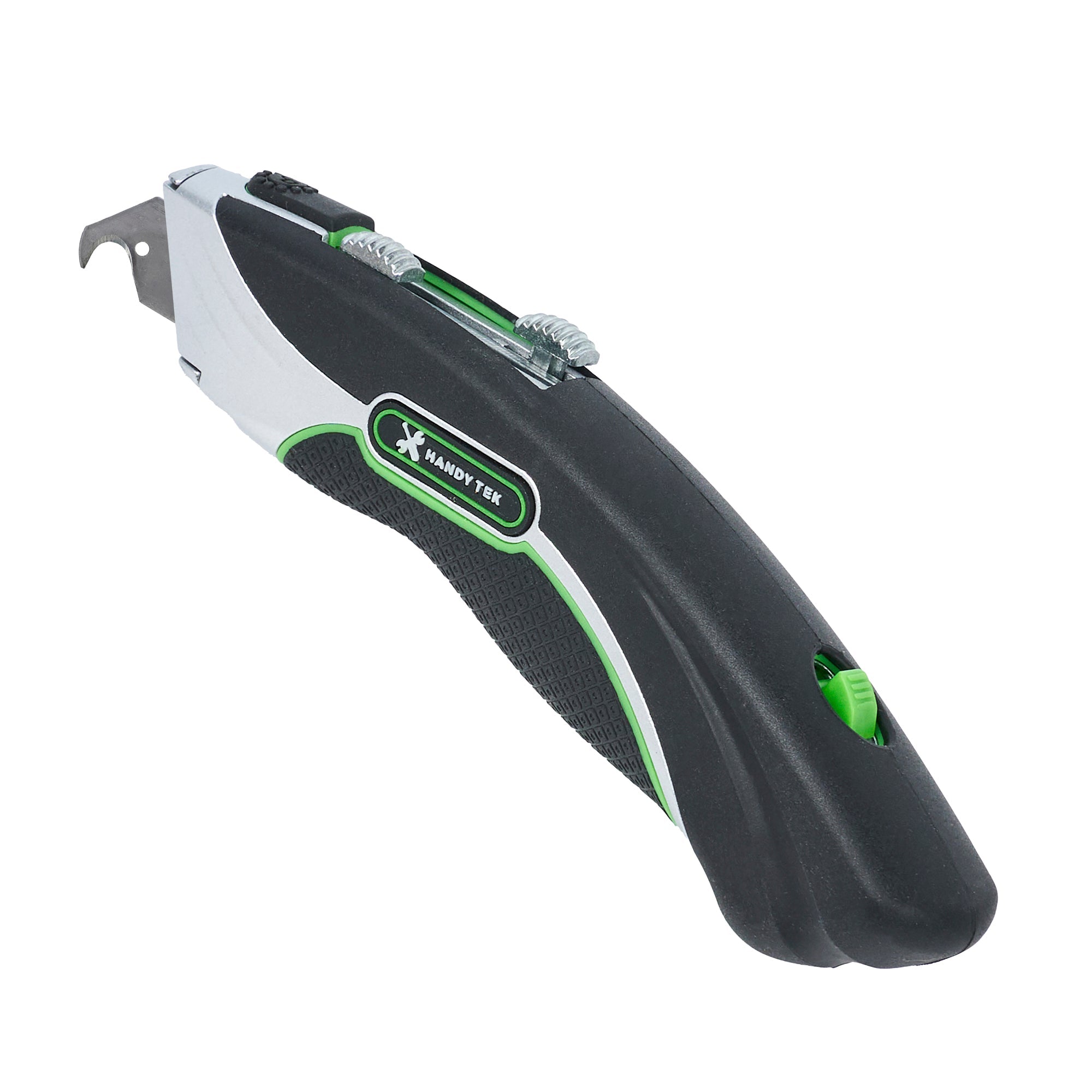 Handy Tek Black Dual Blade Utility Knife - Quick Change, Heavy Duty - 7" - 6 count box