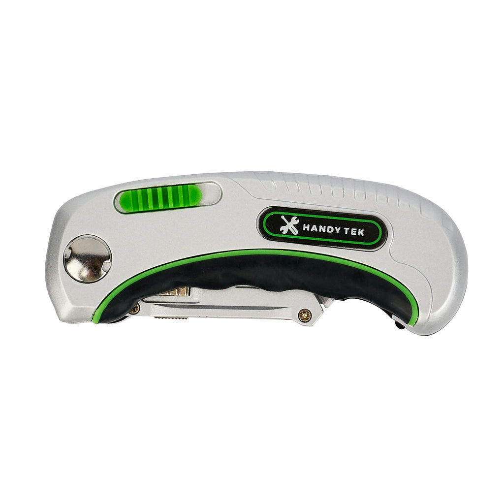 Handy Tek Silver Folding Utility Knife - Quick Change, Lock Back, Heavy Duty - 6 1/2" - 1 count box