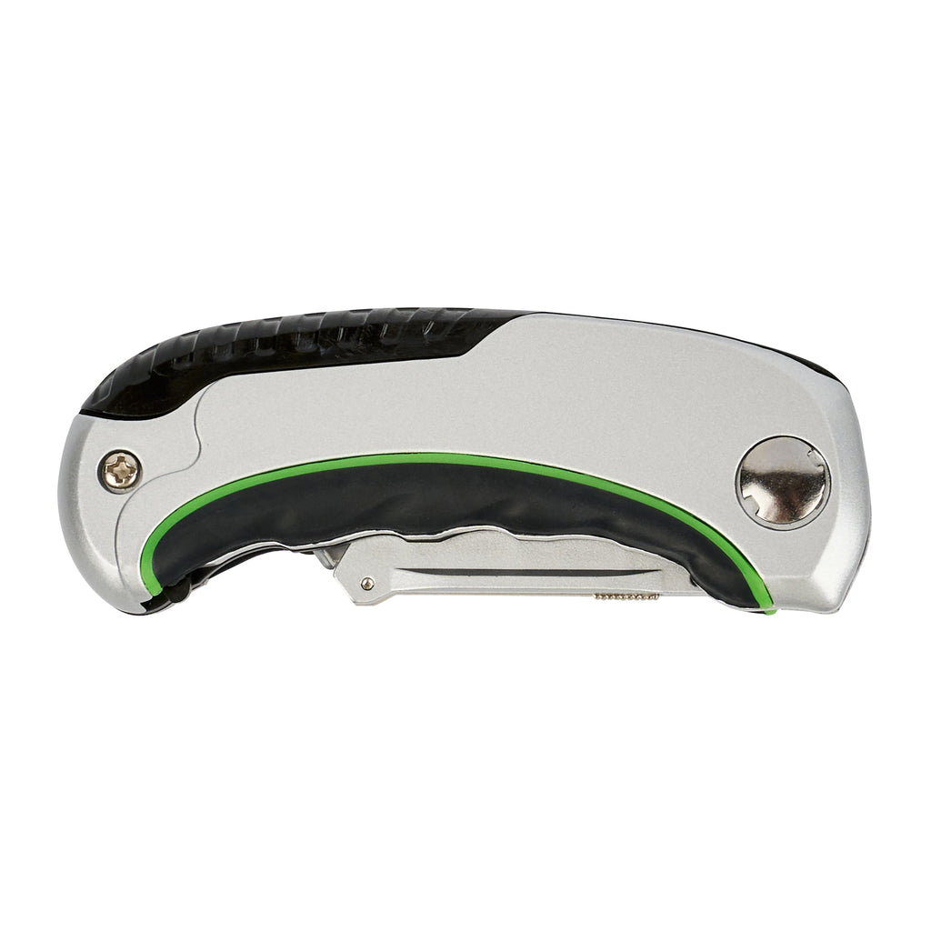 Handy Tek Silver Folding Utility Knife - Quick Change, Lock Back, Heavy Duty - 6 1/2" - 6 count box