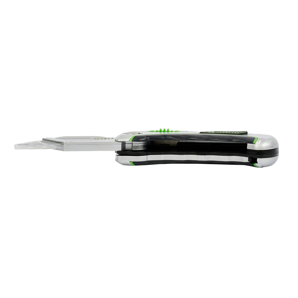 Handy Tek Silver Folding Utility Knife - Quick Change, Lock Back, Heavy Duty - 6 1/2" - 6 count box