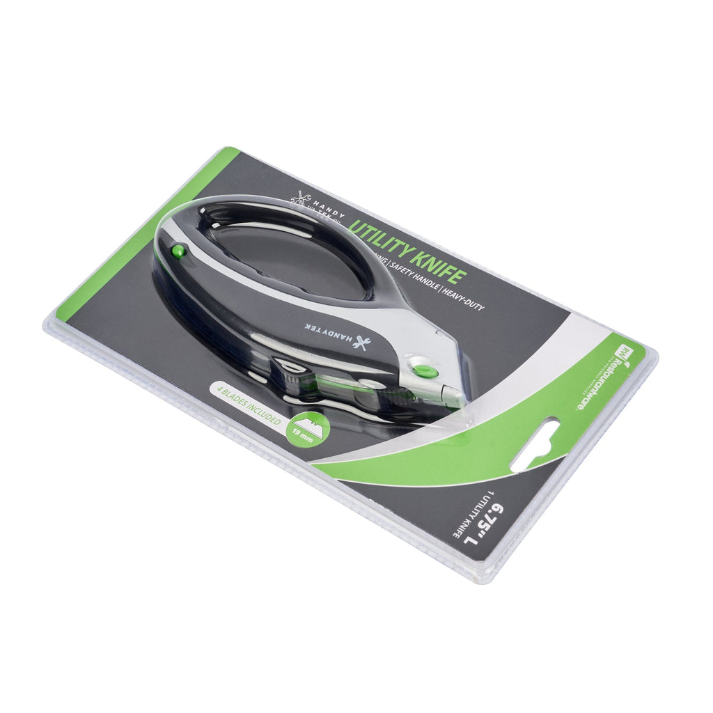 Handy Tek Black Safety Utility Knife - Quick Change, Heavy Duty - 6 3/4" - 1 count box