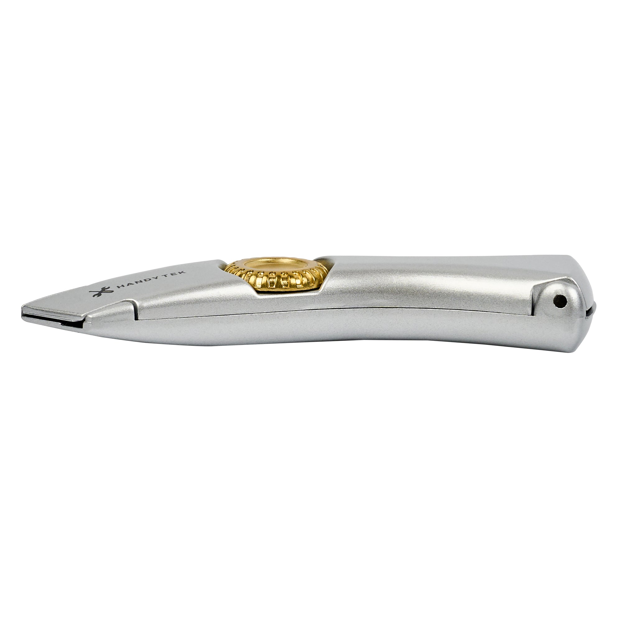 Handy Tek Silver Utility Knife - with Blade Lock Wheel, Quick Change, Heavy Duty - 7" - 1 count box