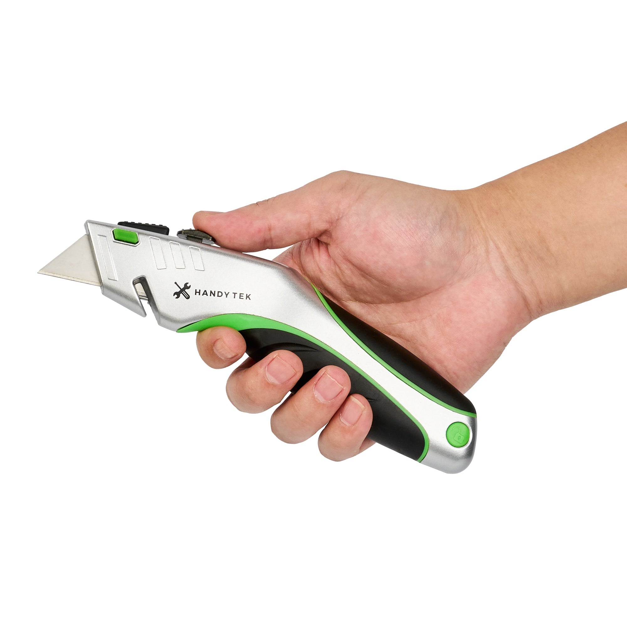 Handy Tek Silver Utility Knife - Quick Change, Heavy Duty - 7" - 1 count box