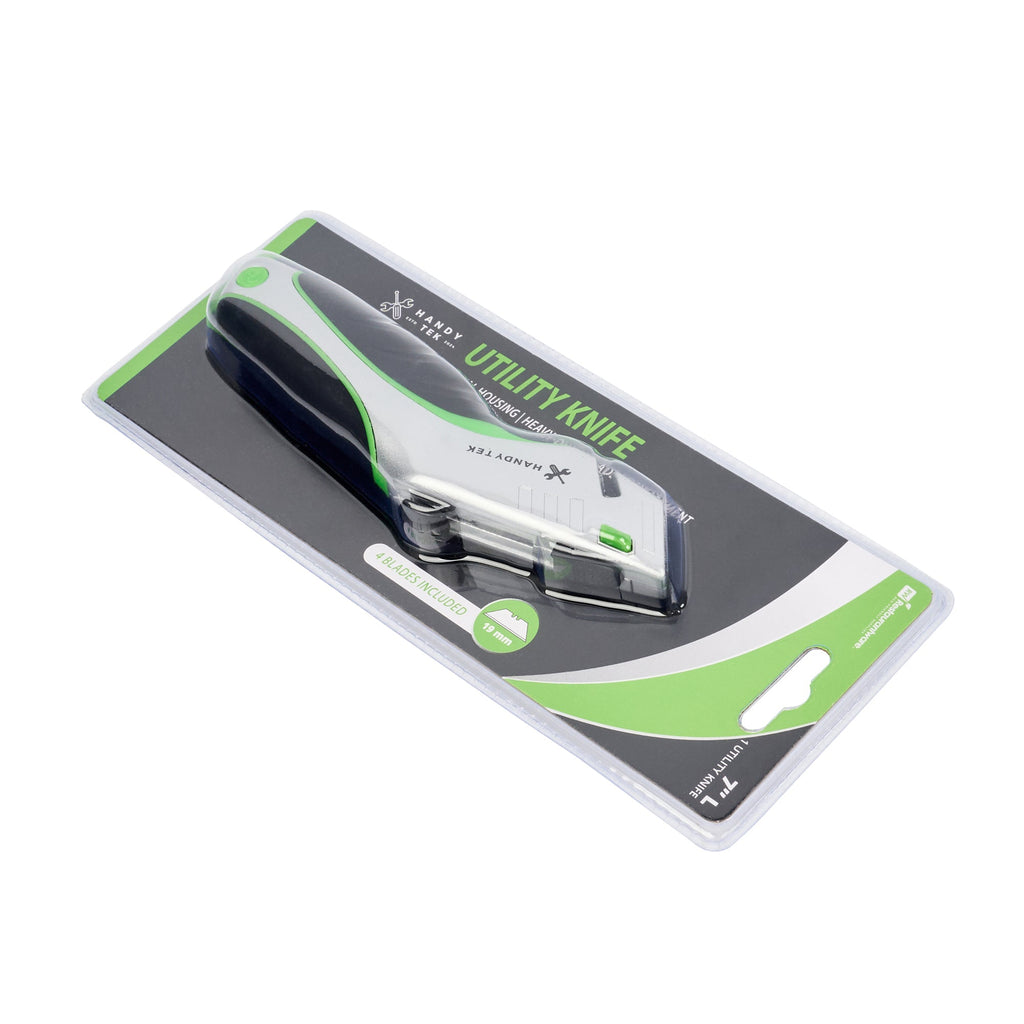 Handy Tek Silver Utility Knife - Quick Change, Heavy Duty - 7" - 1 count box