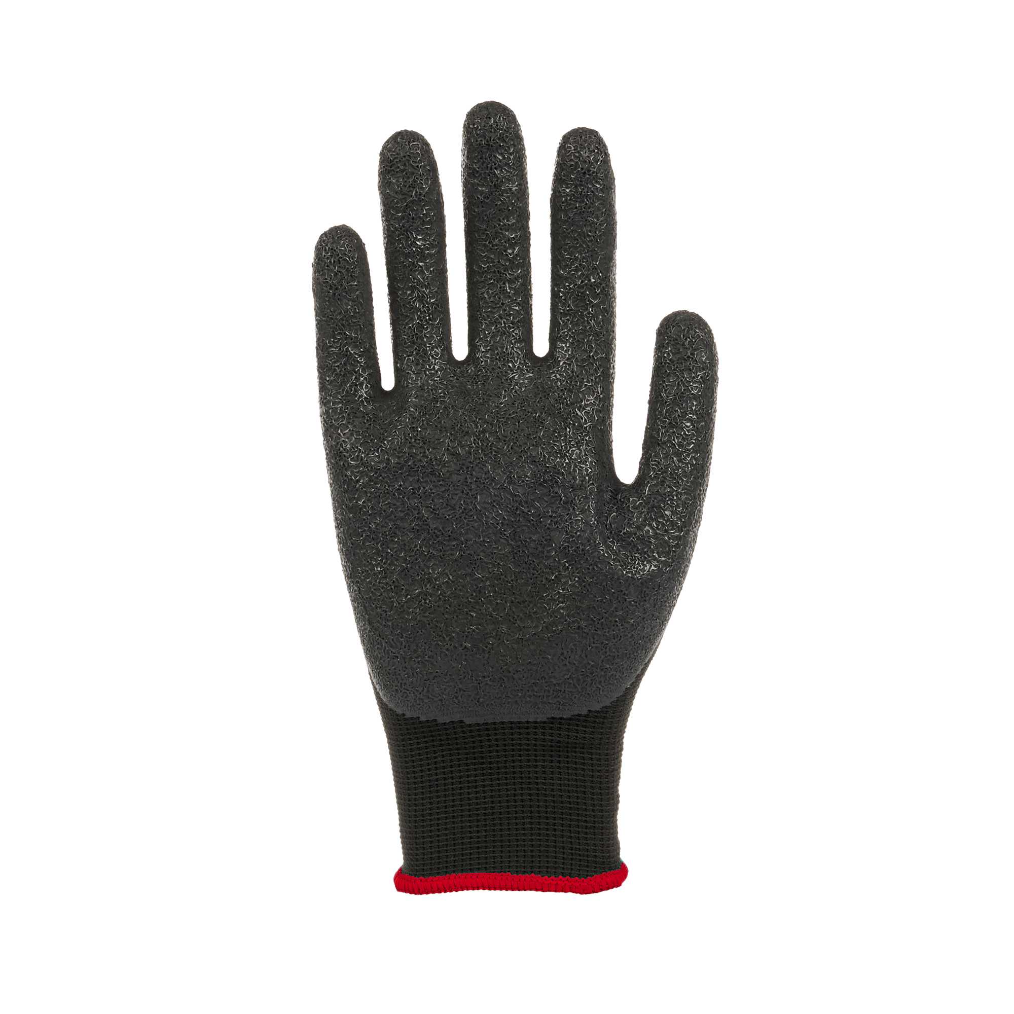 Life Protector Black Nylon Small Work Gloves - with Crinkle Latex Palm Coating - Pair - 1 count box