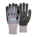 Life Protector Gray Nylon / Spandex Extra Large Work Gloves - with Ultra-Thin Foam Nitrile Palm Coating and Dots - Pair - 10 count box