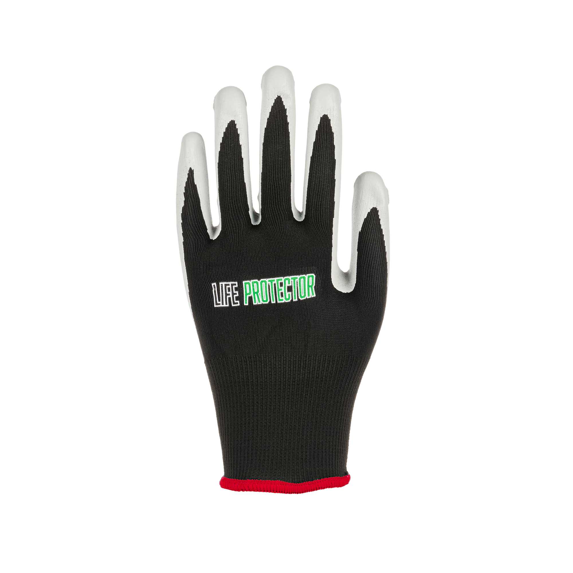 Life Protector Black Nylon Small Work Gloves - with Foam Nitrile Palm Coating - Pair - 1 count box