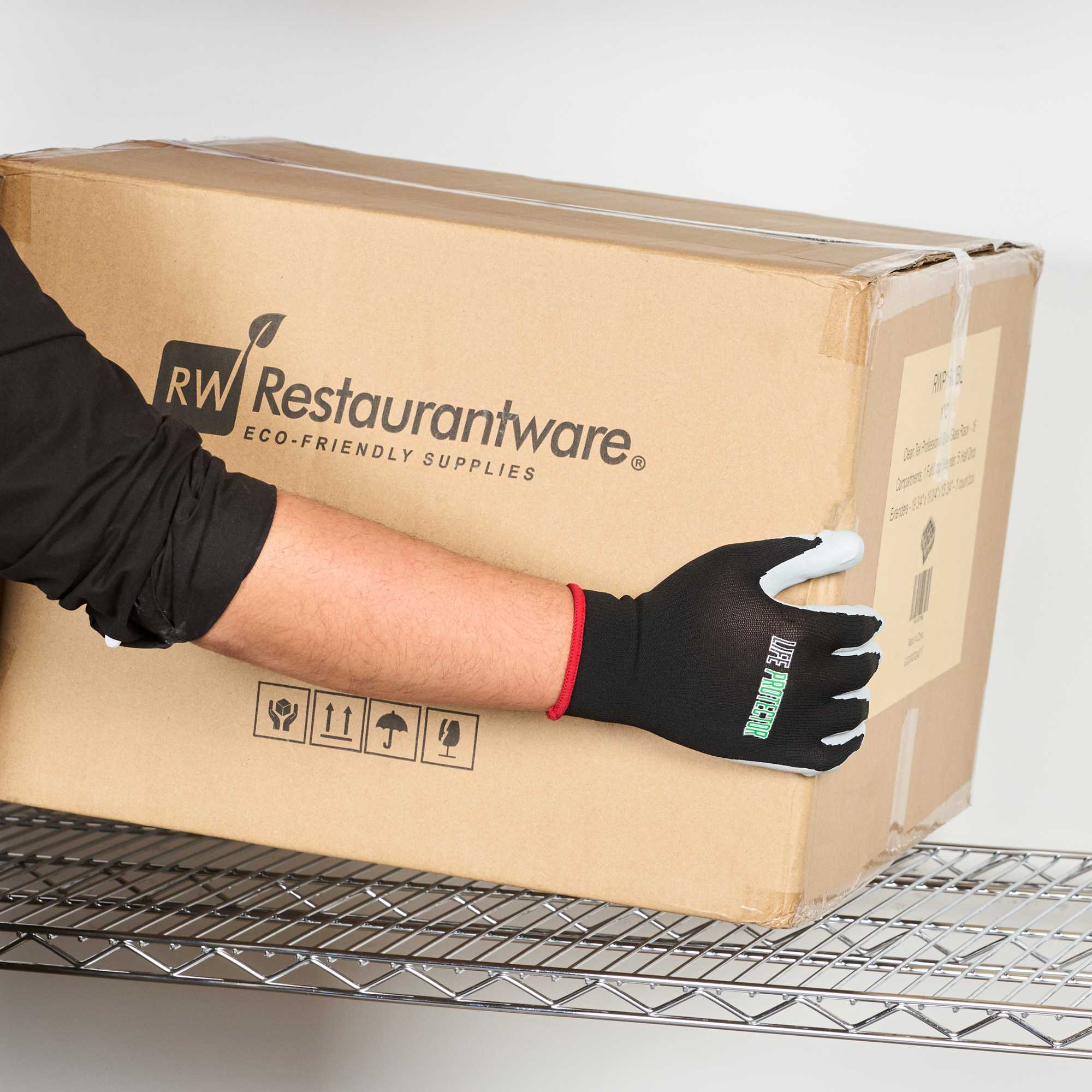 Life Protector Black Nylon Small Work Gloves - with Foam Nitrile Palm Coating - Pair - 1 count box