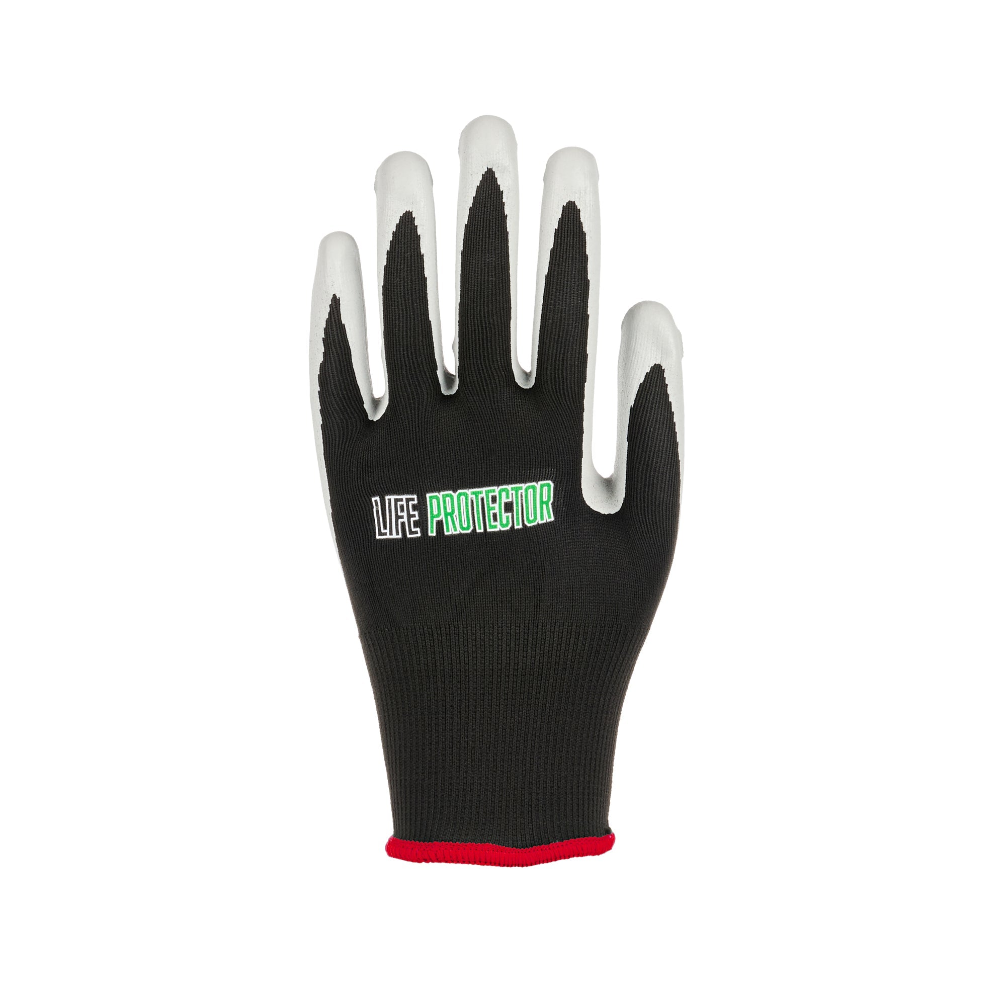 Life Protector Black Nylon Small Work Gloves - with Foam Nitrile Palm Coating - Pair - 10 count box
