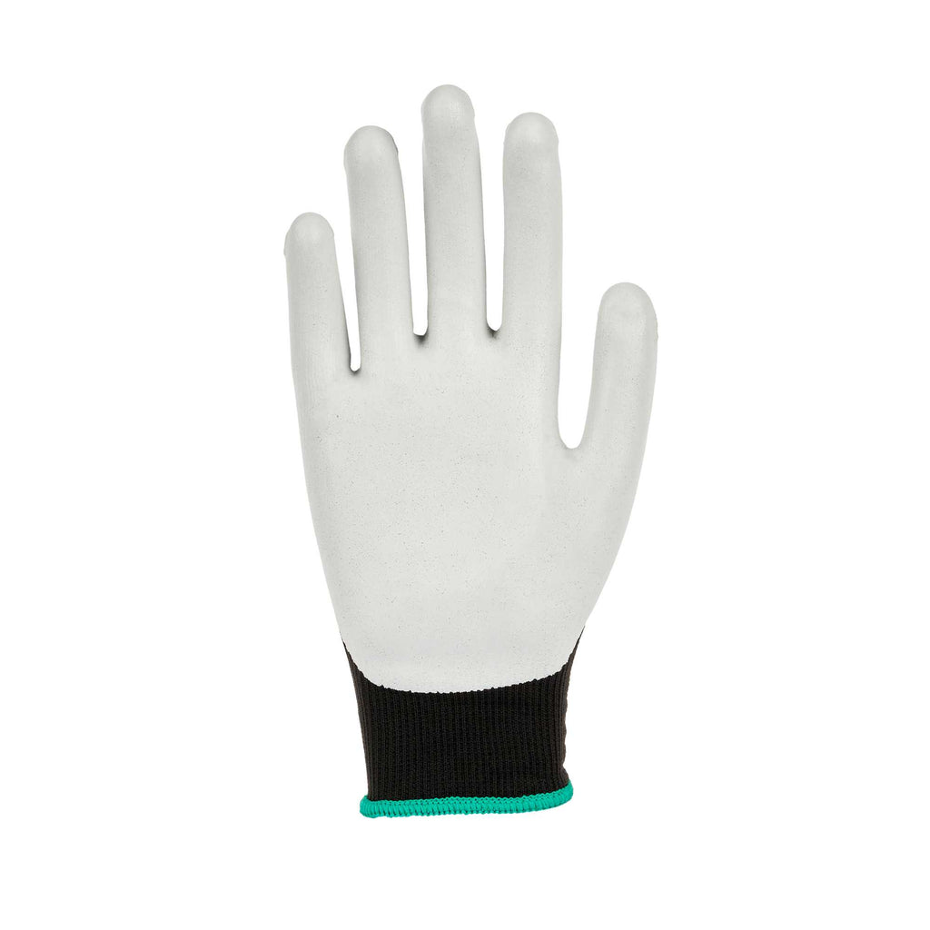 Life Protector Black Nylon Medium Work Gloves - with Foam Nitrile Palm Coating - Pair - 1 count box