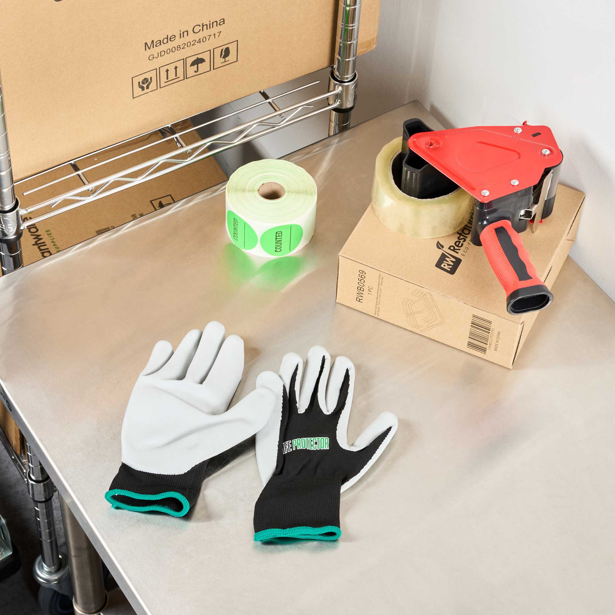 Life Protector Black Nylon Medium Work Gloves - with Foam Nitrile Palm Coating - Pair - 1 count box