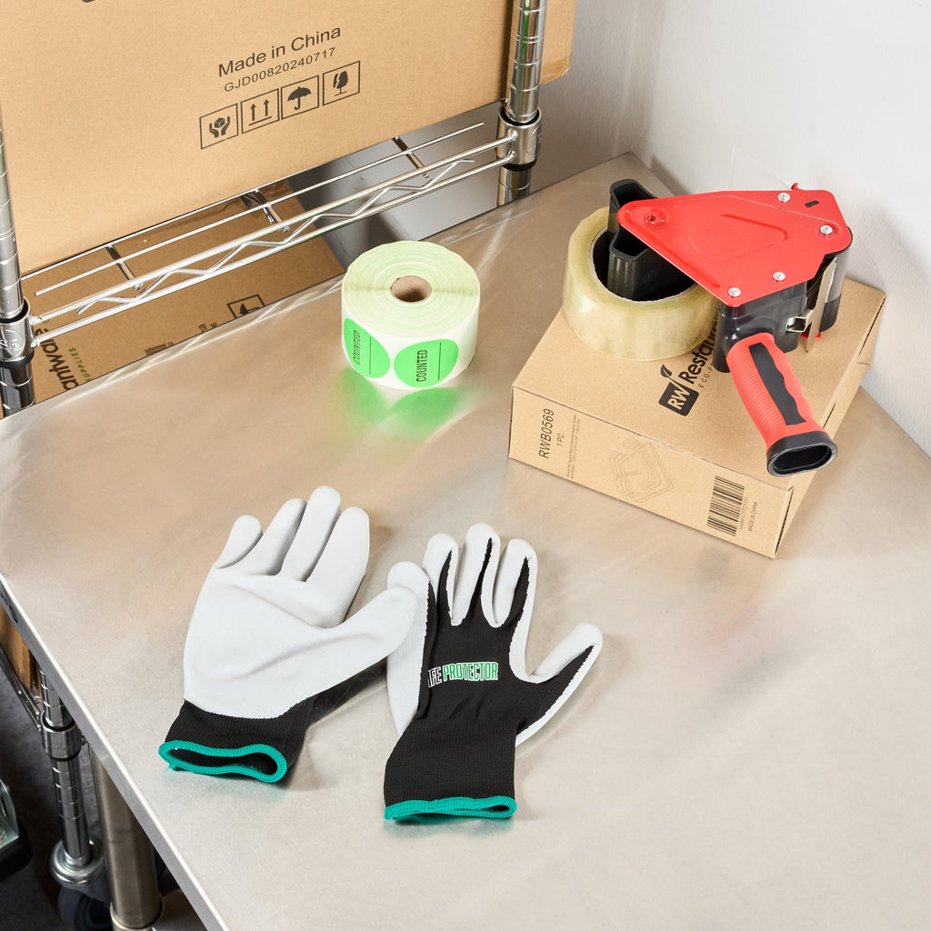 Life Protector Black Nylon Medium Work Gloves - with Foam Nitrile Palm Coating - Pair - 10 count box