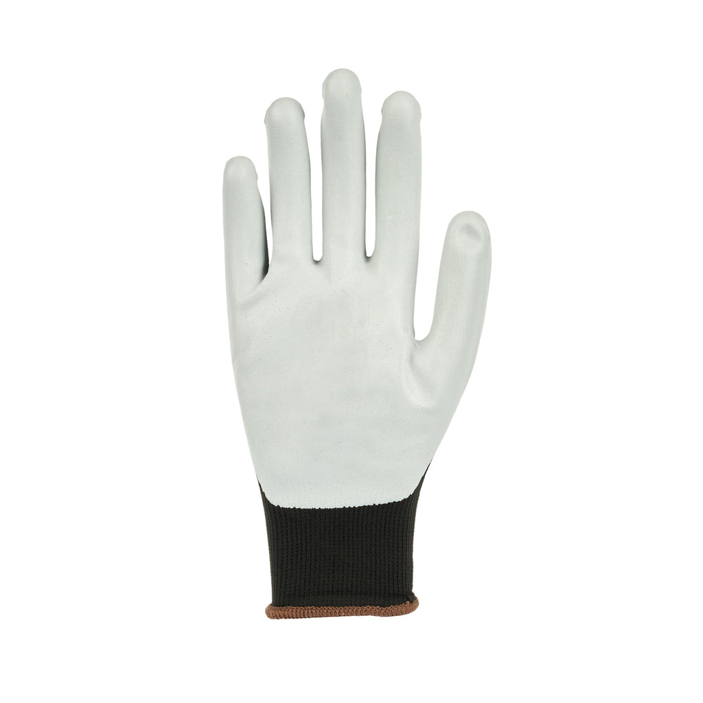Life Protector Black Nitrile Large Work Gloves - with Foam Nitrile Palm Coating - Pair - 10 count box