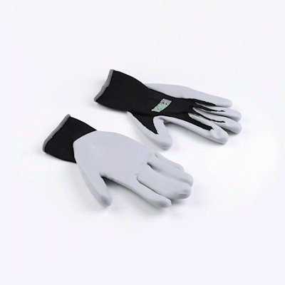 Life Protector Black Nylon Extra Large Work Gloves - with Foam Nitrile Palm Coating - Pair - 1 count box