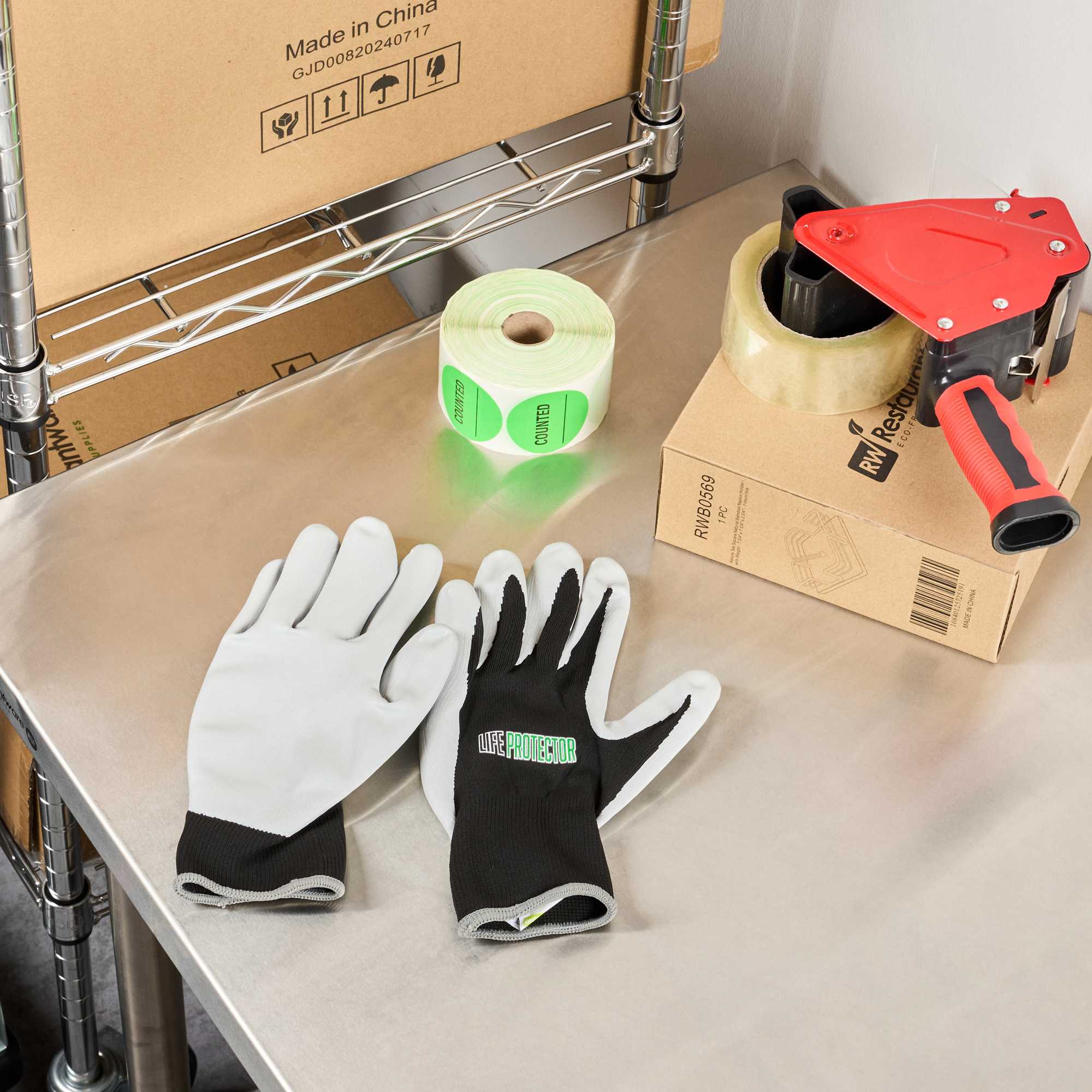 Life Protector Black Nylon Extra Large Work Gloves - with Foam Nitrile Palm Coating - Pair - 1 count box