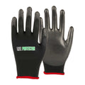 Life Protector Black Nylon Small Work Gloves - with Polyurethane Palm Coating - Pair - 1 count box