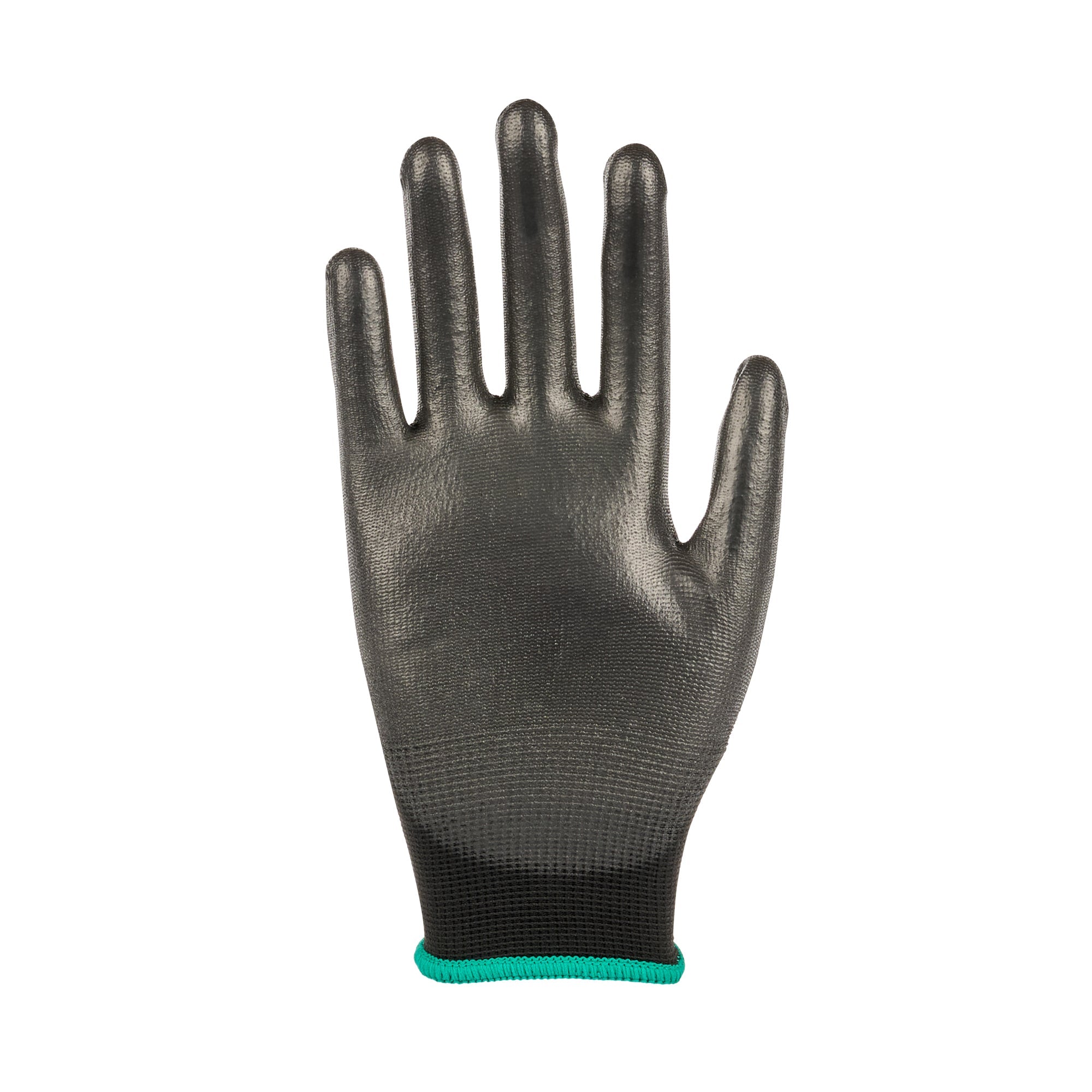 Life Protector Black Nylon Medium Work Gloves - with Polyurethane Palm Coating - Pair - 10 count box
