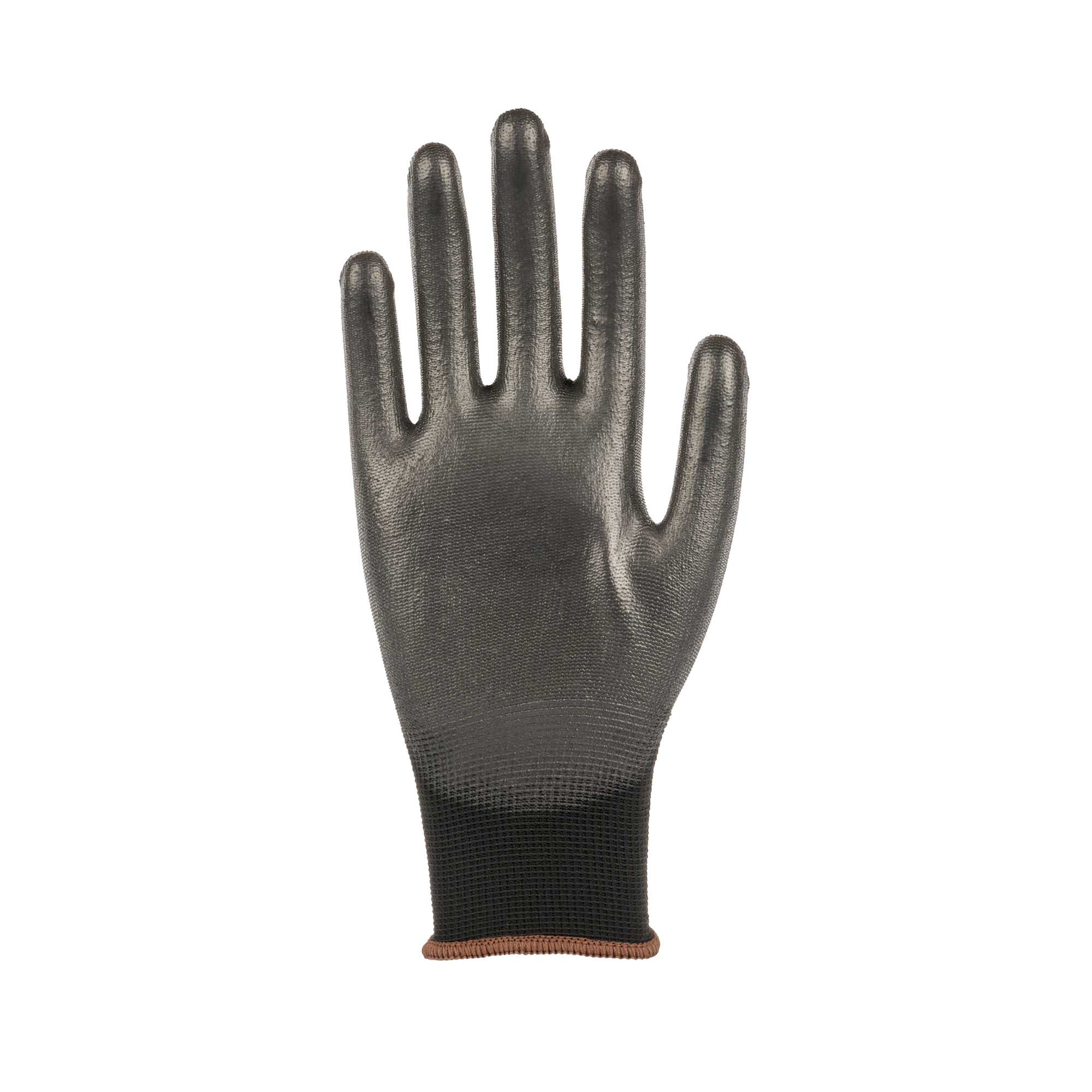 Life Protector Black Nylon Large Work Gloves - with Polyurethane Palm Coating - Pair - 1 count box
