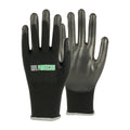 Life Protector Black Nylon Extra Large Work Gloves - with Polyurethane Palm Coating - Pair - 1 count box