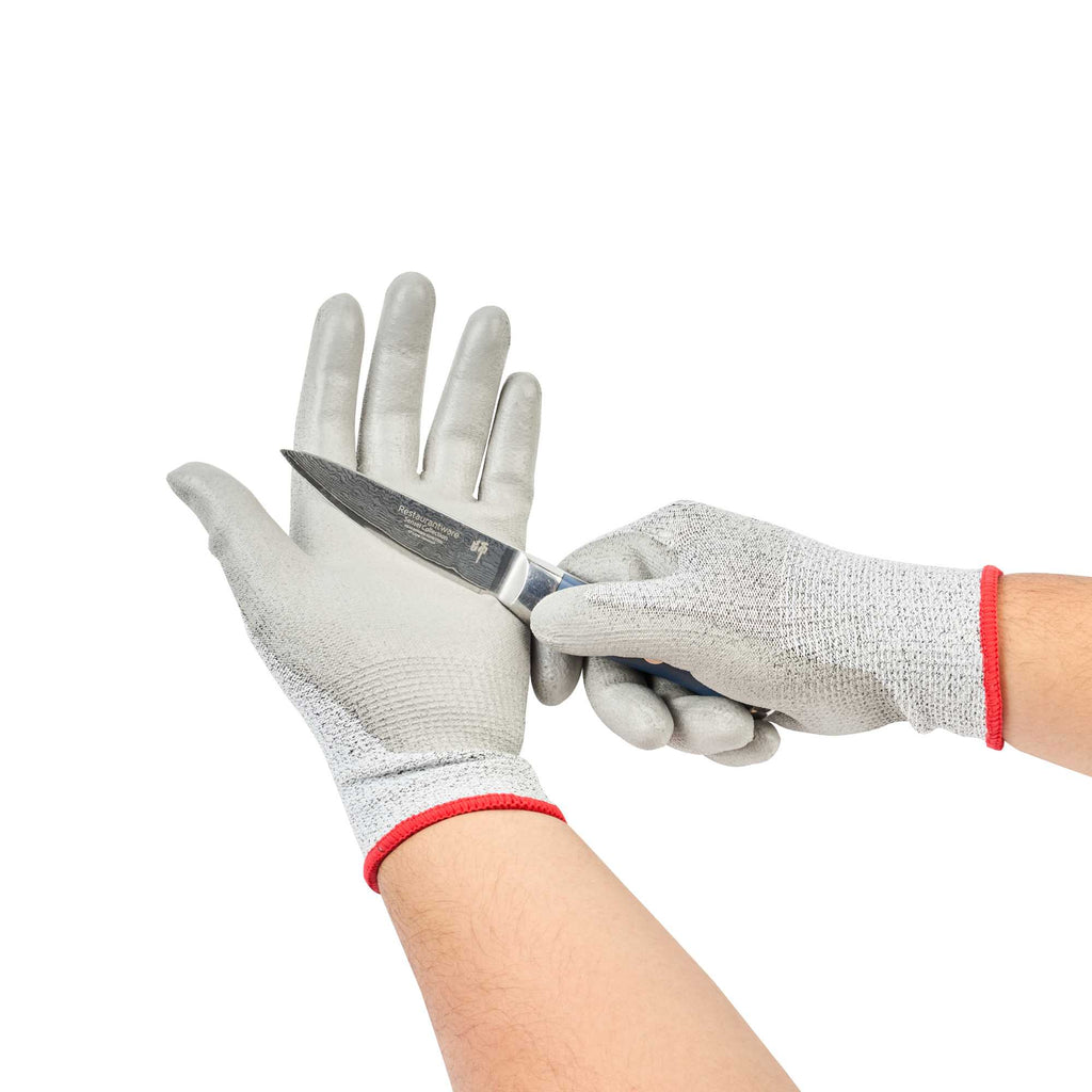 Life Protector Gray HPPE Polyester / Spandex Small Work Gloves - with Polyurethane Palm Coating, Cut-Resistant - Pair - 1 count box