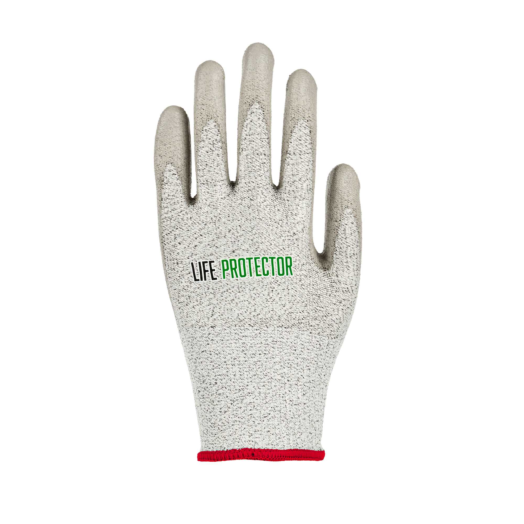 Life Protector Gray HPPE Polyester / Spandex Small Work Gloves - with Polyurethane Palm Coating, Cut-Resistant - Pair - 1 count box