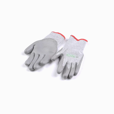 Life Protector Gray HPPE Polyester / Spandex Small Work Gloves - with Polyurethane Palm Coating, Cut-Resistant - Pair - 10 count box