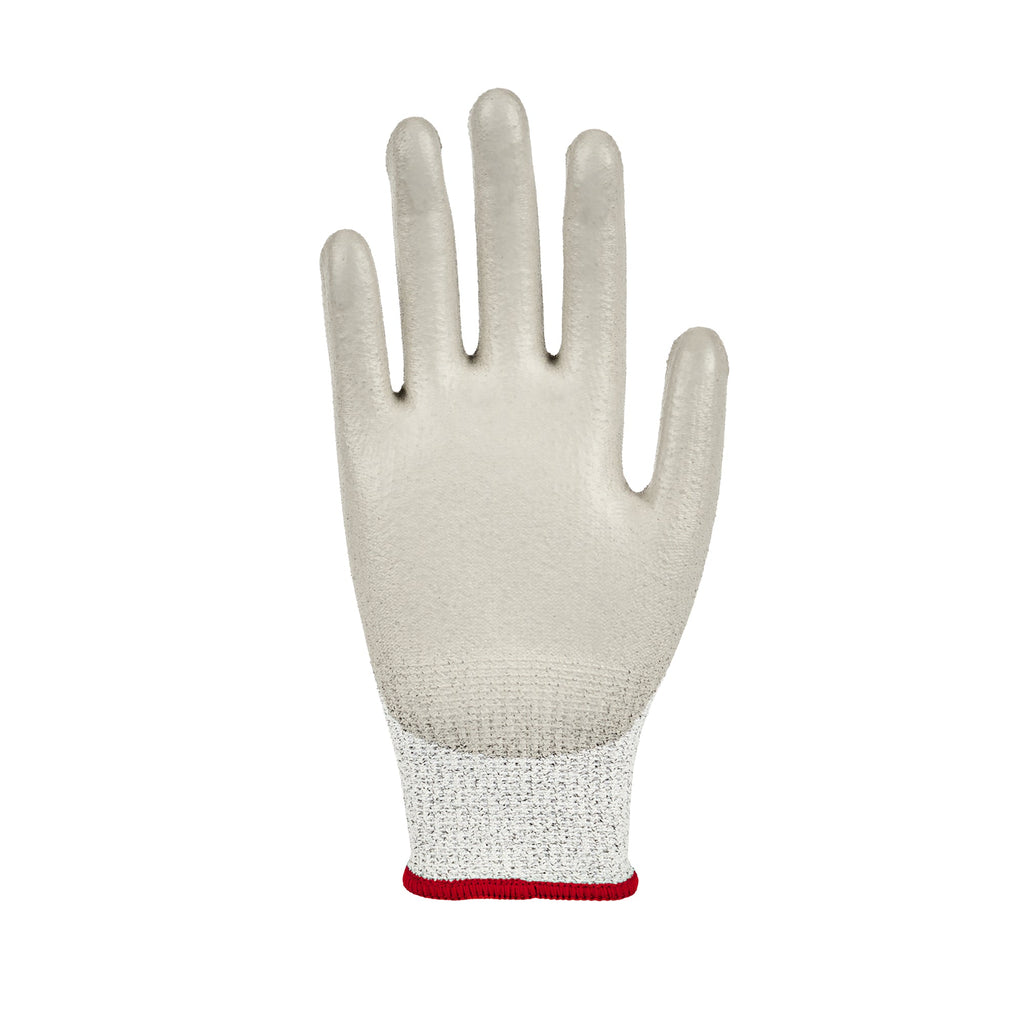 Life Protector Gray HPPE Polyester / Spandex Small Work Gloves - with Polyurethane Palm Coating, Cut-Resistant - Pair - 10 count box