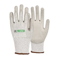 Life Protector Gray HPPE Polyester / Spandex Large Work Gloves - with Polyurethane Palm Coating, Cut-Resistant - Pair - 1 count box