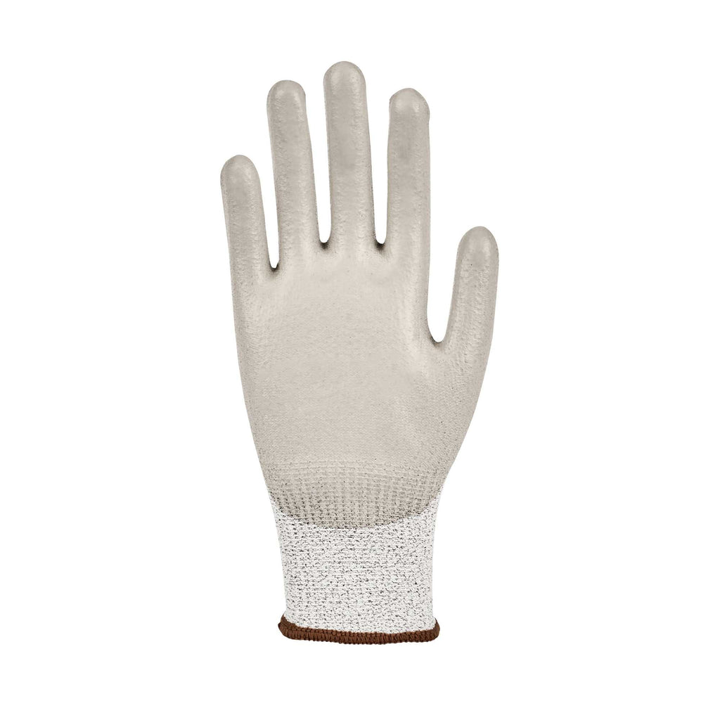 Life Protector Gray HPPE Polyester / Spandex Large Work Gloves - with Polyurethane Palm Coating, Cut-Resistant - Pair - 1 count box
