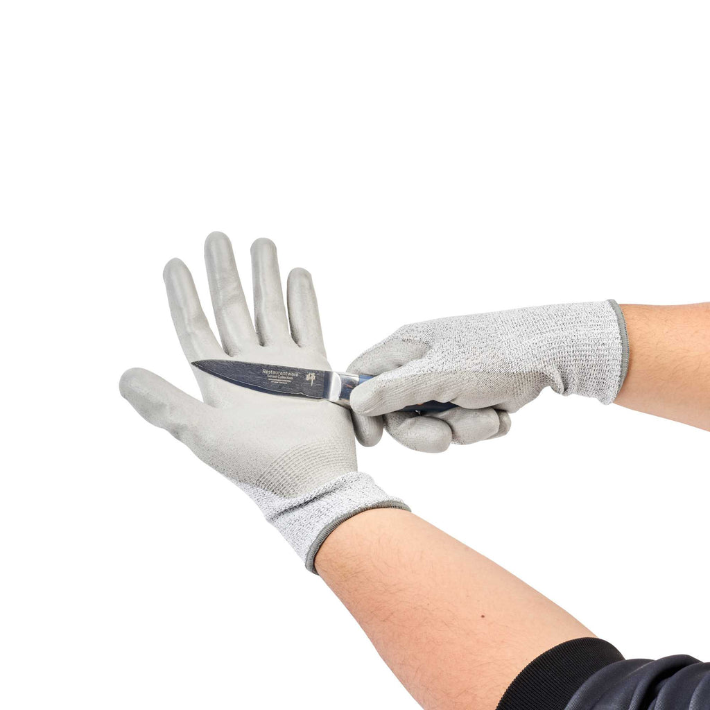 Life Protector Gray HPPE Polyester / Spandex Extra Large Work Gloves - with Polyurethane Palm Coating, Cut-Resistant - Pair - 1 count box