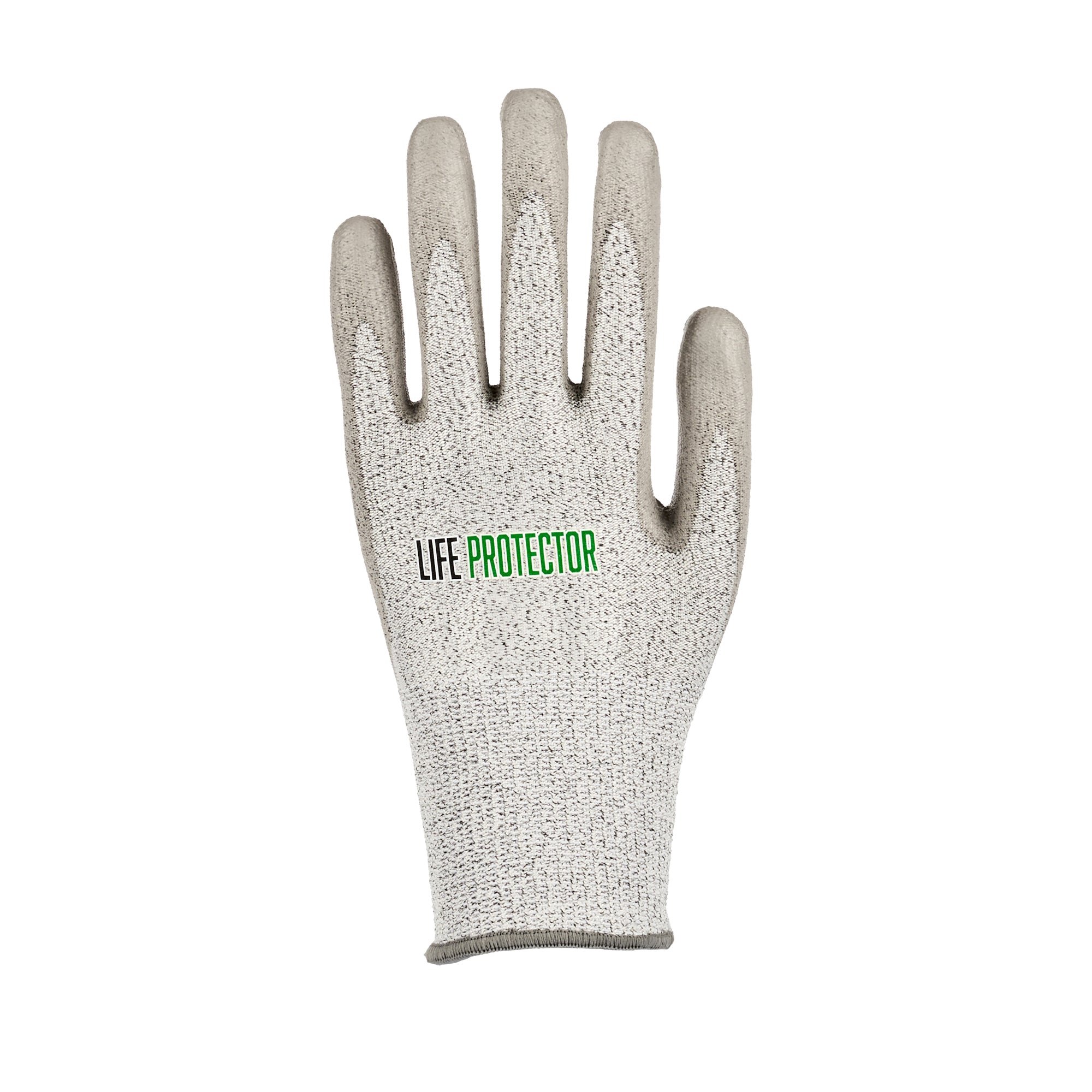 Life Protector Gray HPPE Polyester / Spandex Extra Large Work Gloves - with Polyurethane Palm Coating, Cut-Resistant - Pair - 10 count box