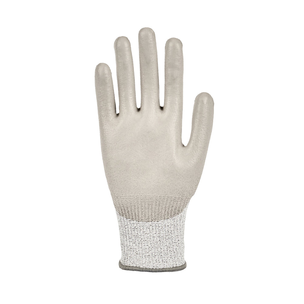 Life Protector Gray HPPE Polyester / Spandex Extra Large Work Gloves - with Polyurethane Palm Coating, Cut-Resistant - Pair - 10 count box