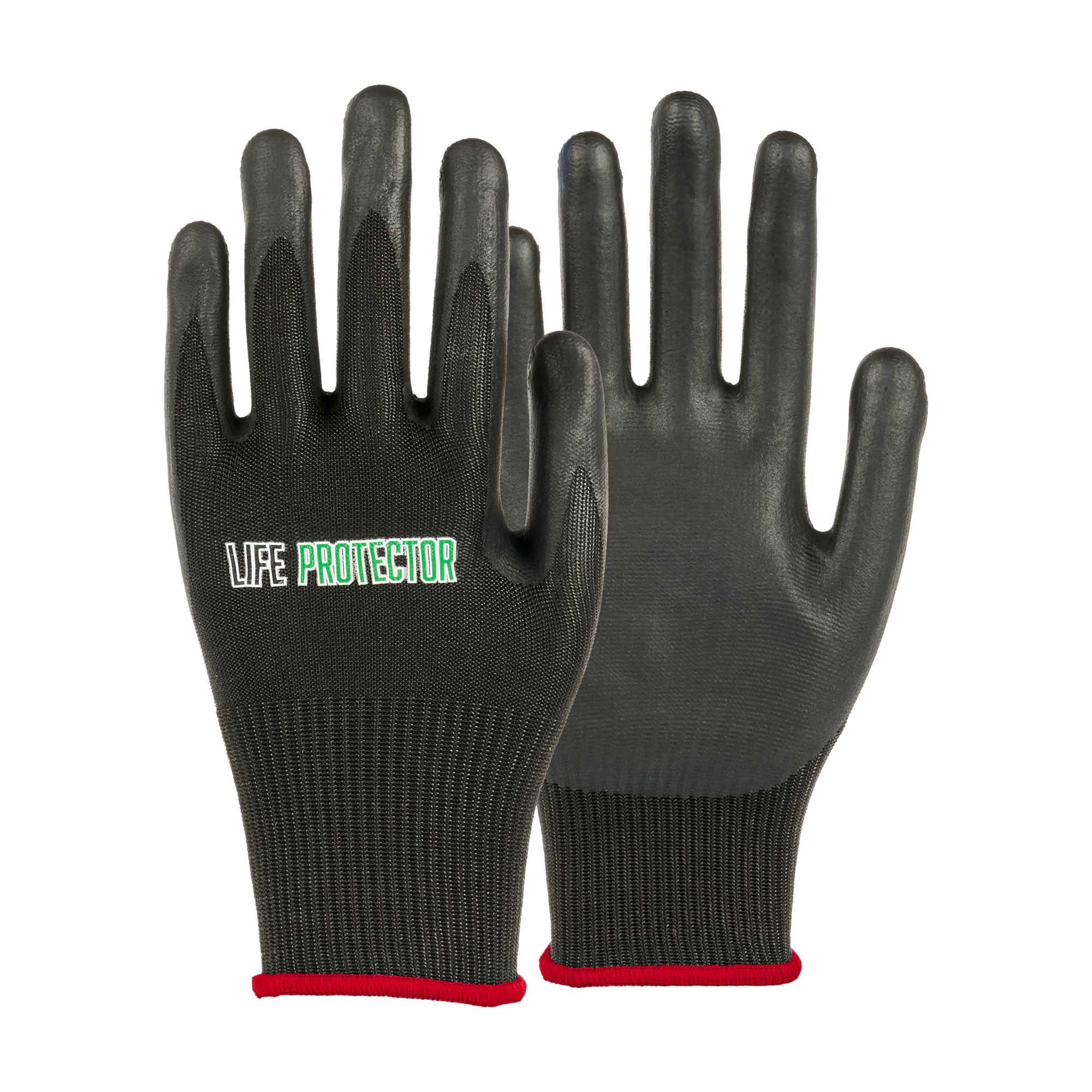 Life Protector Black HPPE Nylon / Spandex Small Work Gloves - with Ultra-Thin Foam Nitrile Palm Coating, Cut-Resistant - Pair - 1 count box
