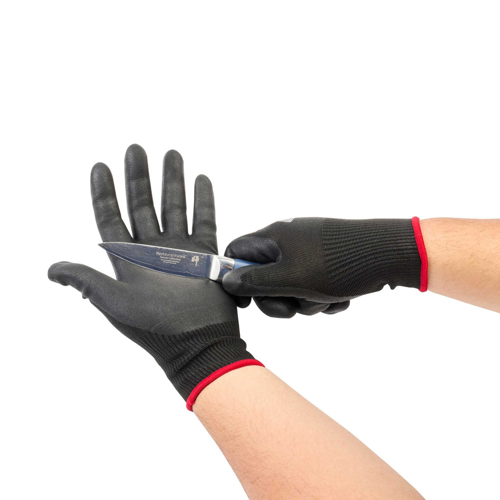 Life Protector Black HPPE Nylon / Spandex Small Work Gloves - with Ultra-Thin Foam Nitrile Palm Coating, Cut-Resistant - Pair - 1 count box