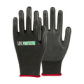 Life Protector Black HPPE Nylon / Spandex Small Work Gloves - with Ultra-Thin Foam Nitrile Palm Coating, Cut-Resistant - Pair - 10 count box