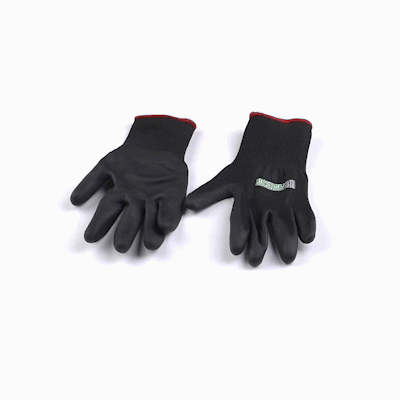 Life Protector Black HPPE Nylon / Spandex Small Work Gloves - with Ultra-Thin Foam Nitrile Palm Coating, Cut-Resistant - Pair - 10 count box