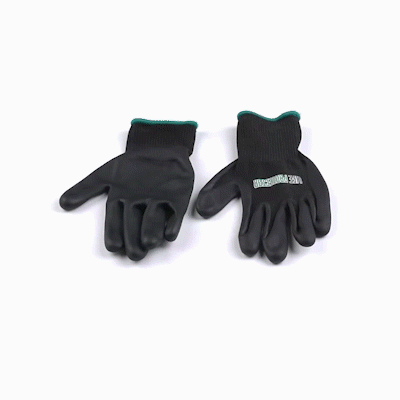 Life Protector Black HPPE Nylon / Spandex Medium Work Gloves - with Ultra-Thin Foam Nitrile Palm Coating, Cut-Resistant - Pair - 1 count box