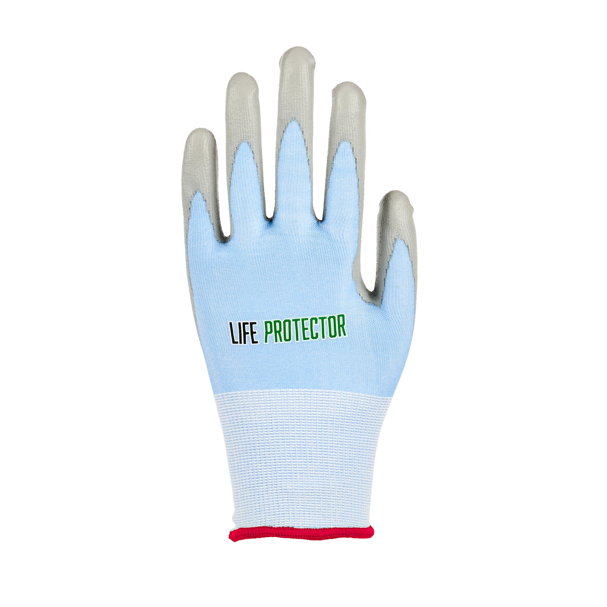 Life Protector Light Blue Diamond Blend Small Work Gloves - with Foam Polyurethane Palm Coating, Cut-Resistant - Pair - 10 count box